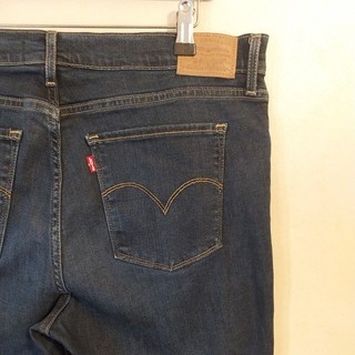 Ladies Levi Strauss Straight Fit Stretch Jeans Size 16 18 W34 36 L30 Good Condit