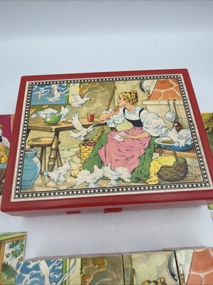 Hermann Eichhorn Wood Fairy Tales Puzzle Blocks w/ Case West