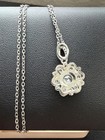 Silver 925 Necklace With Moissanite Pendant Round  — photo 3