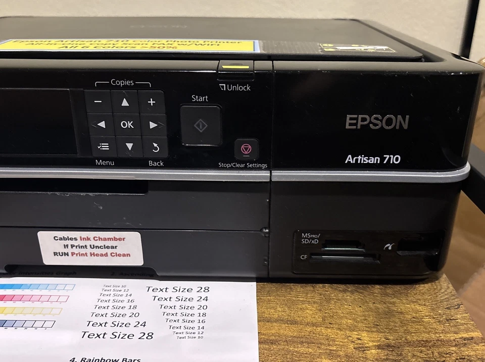Epson Artisan 710 All-In-One Inkjet Printer.  Prints great color pictures.   - Image 3 of 4