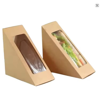 25 Stk Sandwich Frischhaltebox Catering box Faltbar Klappbar mit Sichtfenster
