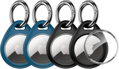 Airtag Holder for Apple - 4 Pack Air Tag Case [Fit Tightly Design] [Easy to Ins