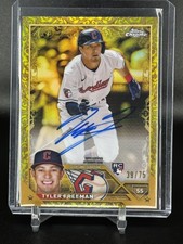 2023 Topps Gilded Tyler Freeman Gold Etch Autographs Yellow Refractor /75