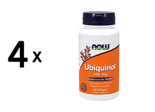 4 x Now Foods Ubiquinol 100 mg (60 Softgels) (675,64 EUR/kg)