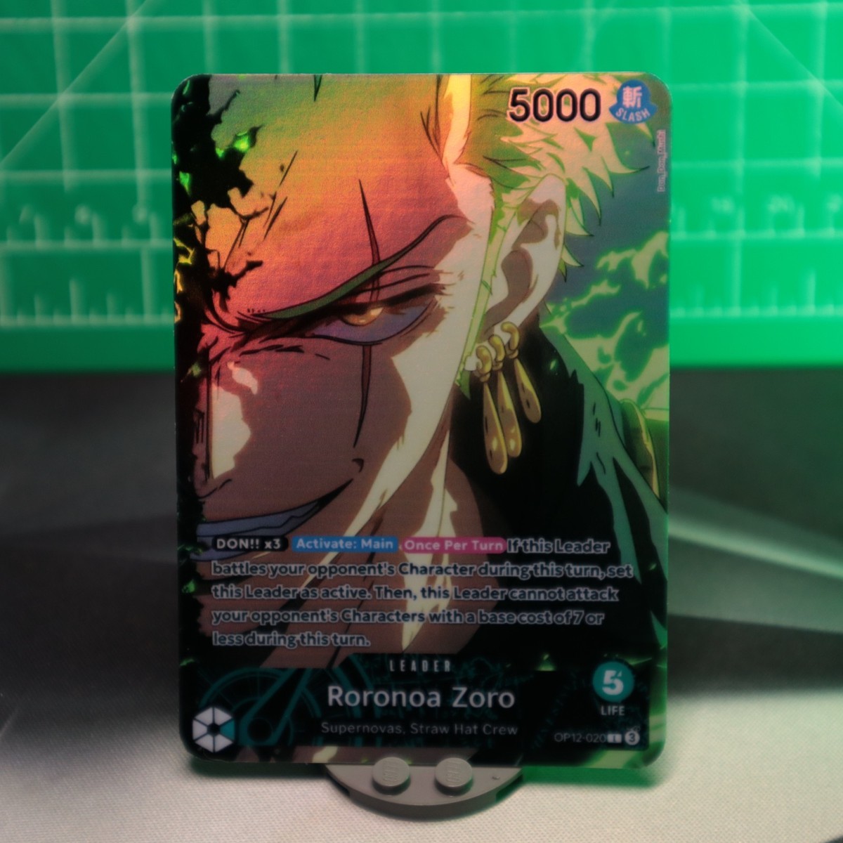Zoro - One Piece - OP12-020 - Custom Leader | eBay UK