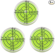 3Pcs Circular Bubble Level Bullseye Degree Marked Surface Round Spirit Levels