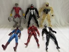 Vintage 90s Toy Biz Marvel Figure Lot Of 6 Spiderman,Venom,Carnage,Skin