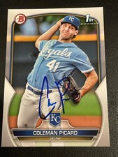 Coleman Picard Signed Card 2023 1st Bowman In Person (IP) Autograph Auto