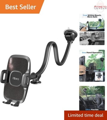 Solid Car Truck Phone Mount Holder 14-Inch Gooseneck Windshield Mobile