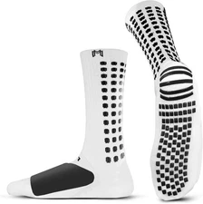 MediCaptain Lite - Protective Athletic Grip Sock with Medium, White 