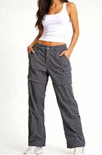 The North Face Women s Gray Convertible Zip-Off Hiking Pants Size 8