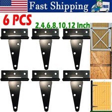 6 PCS Heavy Duty T Hinge Tee Hinge T Strap Shed Gate Fence Hinge Door Hinge