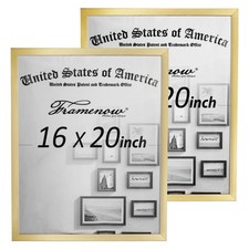 16x20 Picture Frames 2 Pack Hatter-Resistant Plexiglas Display Photo Frames, ...