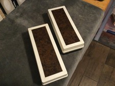  2 Vntg,Plastic Cassette Organizer Storage Boxs w/lids.Holds 15 each.12"x5"FS 
