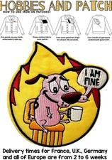 patch leone cane fifone Cowardly I am fine toppa termoadesiva courage iron on