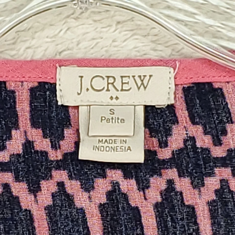 Top túnica J Crew para mujer S pequeño pulóver manga 3/4 cuello en V geométrico informal  Foto 4 de 4