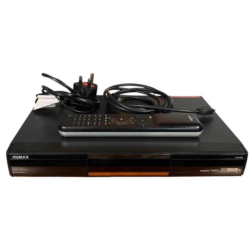 Humax PVR-9300T Freeview+ Recorder 320GB HD Twin Tuner Fernbedienung RT-531B HDMI Kabel