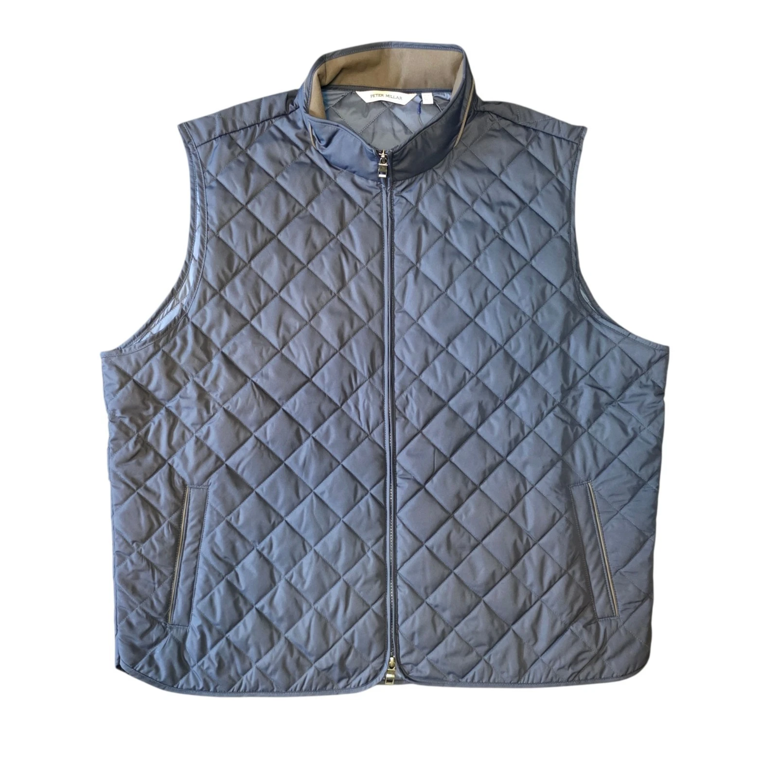 Peter Millar Crown Navy Windproof Water Resistant Full-Zip Vest Men's XXL
