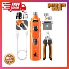 Heusom Silent Groom Pro Nail Grinder, Heusom Dog Nail Trimmer, Rechargeable USB.
