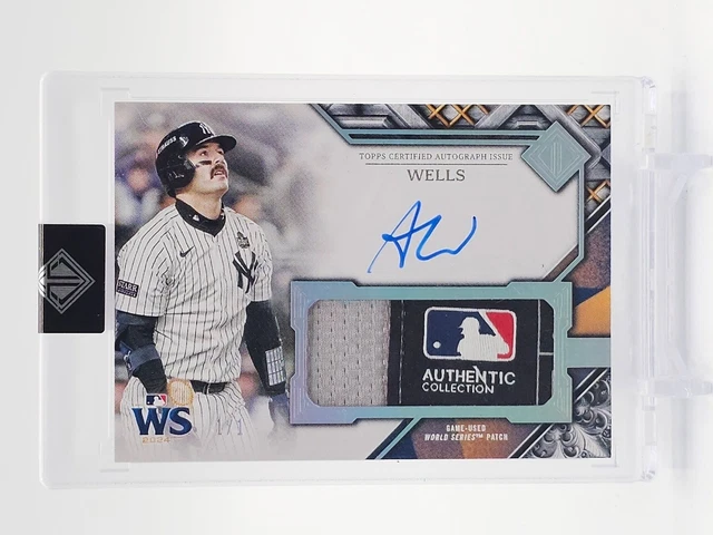 AUSTIN WELLS 2025 TOPPS TRANSCENDENT WS PLATINUM PATCH AUTO YANKEES Q0593