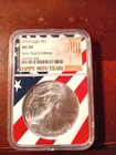 2018 American Silver Eagle NGC MS 70 Happy New Year Day Edition Flag Core Box