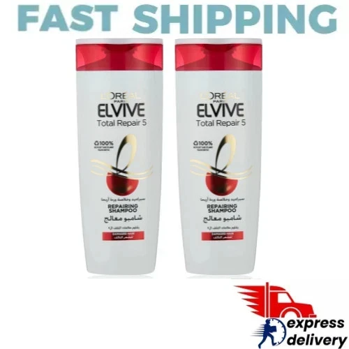 ⭐LIVRAISON RAPIDE⭐ 2X L'Oréal Paris Elvive Total Repair 5 Shampooing Réparate... - Photo 1/1