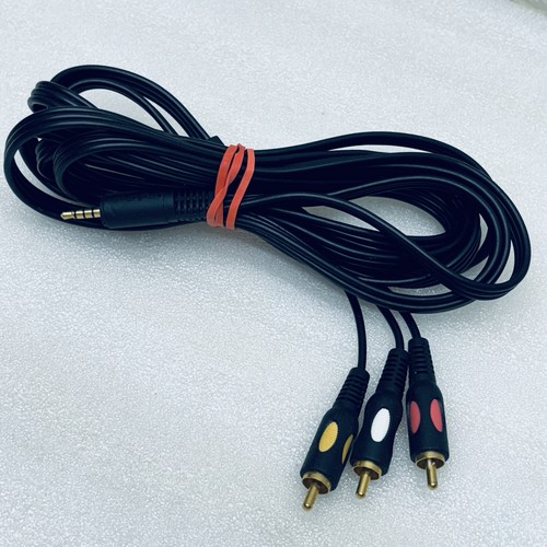 Radioshack 10-ft 3.5mm Male - 3 RCA Male Plug Composite Audio Video AV Y Adapter
