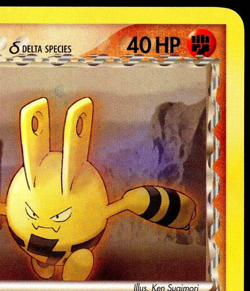 Tarjeta 48/101 2006 Pokémon Elekid Ex Dragon Frontiers error de tinta no holográfica error de impresión Foto 2 de 3