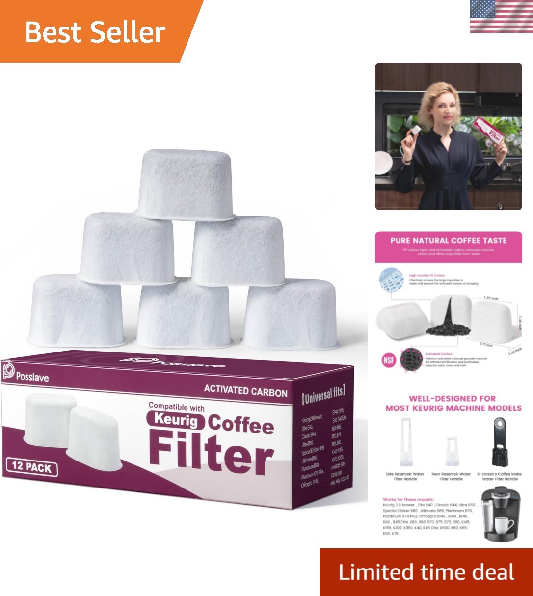 S Replacement By - Charcoal Water Filte...