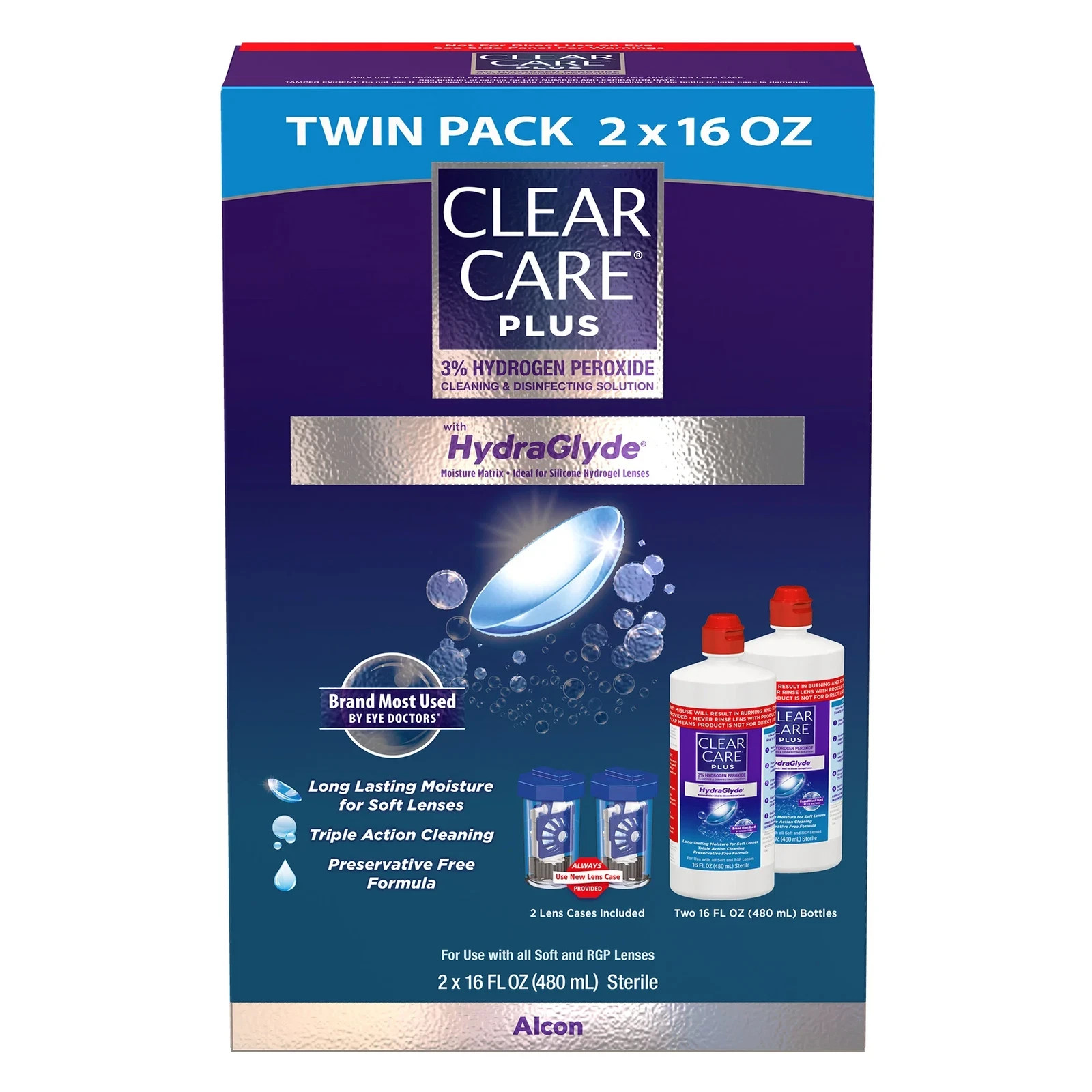 Clear Care Plus Cleaning & Disinfecting Solution, 32 Fluid Ounces