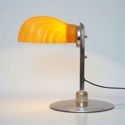 Art Déco Schreibtischleuchte ''SILVER SHELL'' 1930 Tischlampe