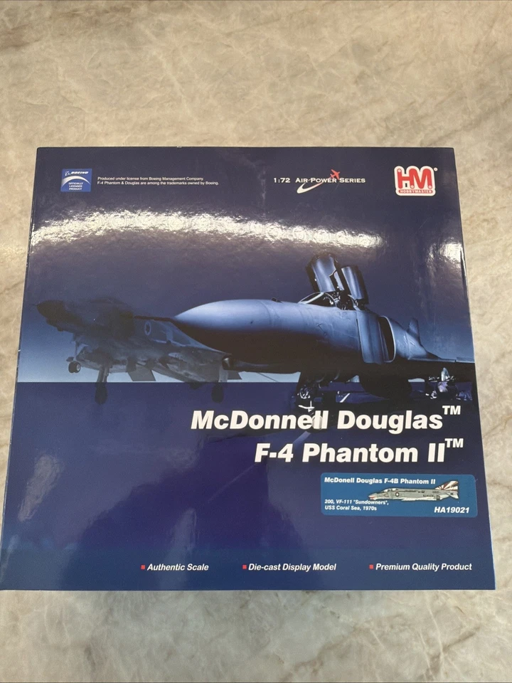 F-4B Phantom II VF-111 Sundowners USS Coral Sea 1970s 1/72 Hobby Master Die Cast