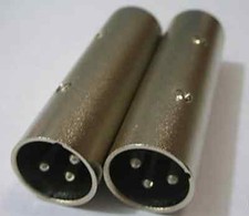 1pcs Male to Male XLR Barrel Microphone Speaker Cable Connector Adapter Coupler