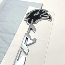 Chrome Black Hellcat Rear Trunk 3D Emblem Car Badge 3D Decal Nameplate