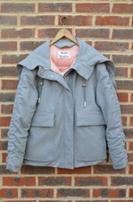 Acne Studios Ladies Asa Wool Paw16 Jacket Medium Uk12 Us8 Eu38 Duck Feathers