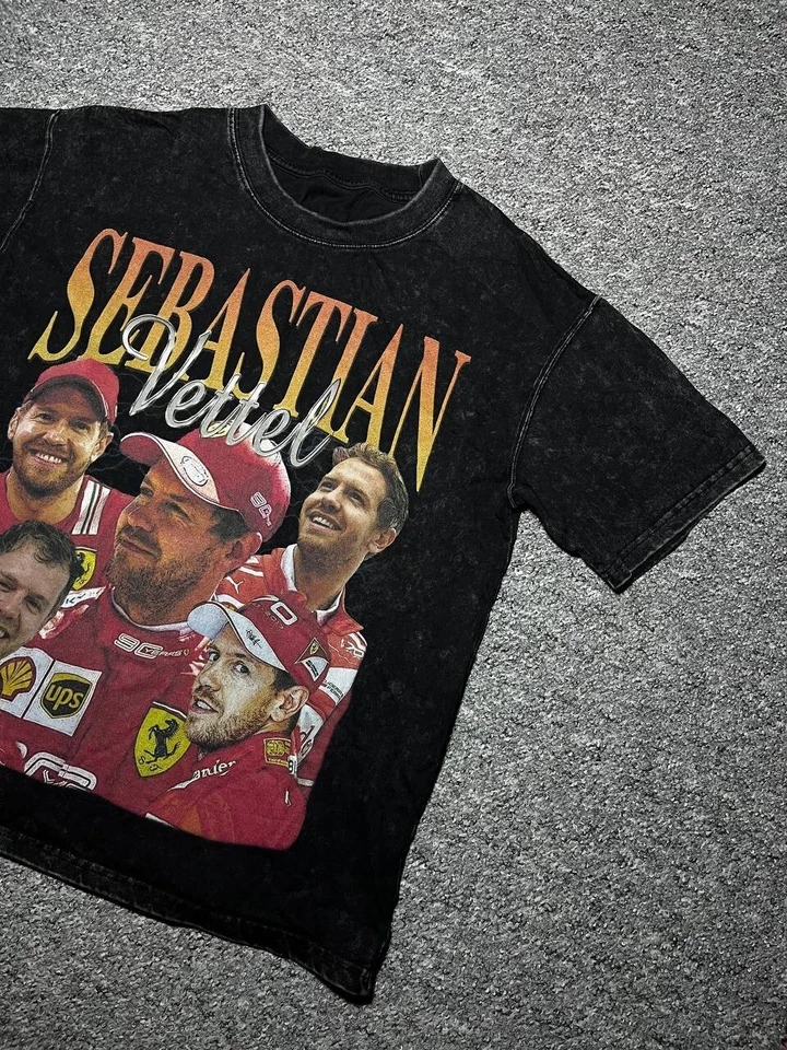 SEBASTIAN VETTEL Formula 1 Ferrari Racing Team T-shirt - SIZE S (Relaxed Fit) - Image 4 of 4
