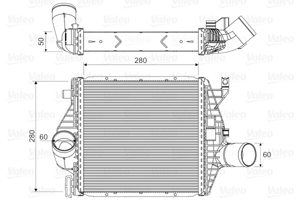 Intercooler Valeo 818590 échangeur alimentation d'air turbo compatible moteurs diesel et essence