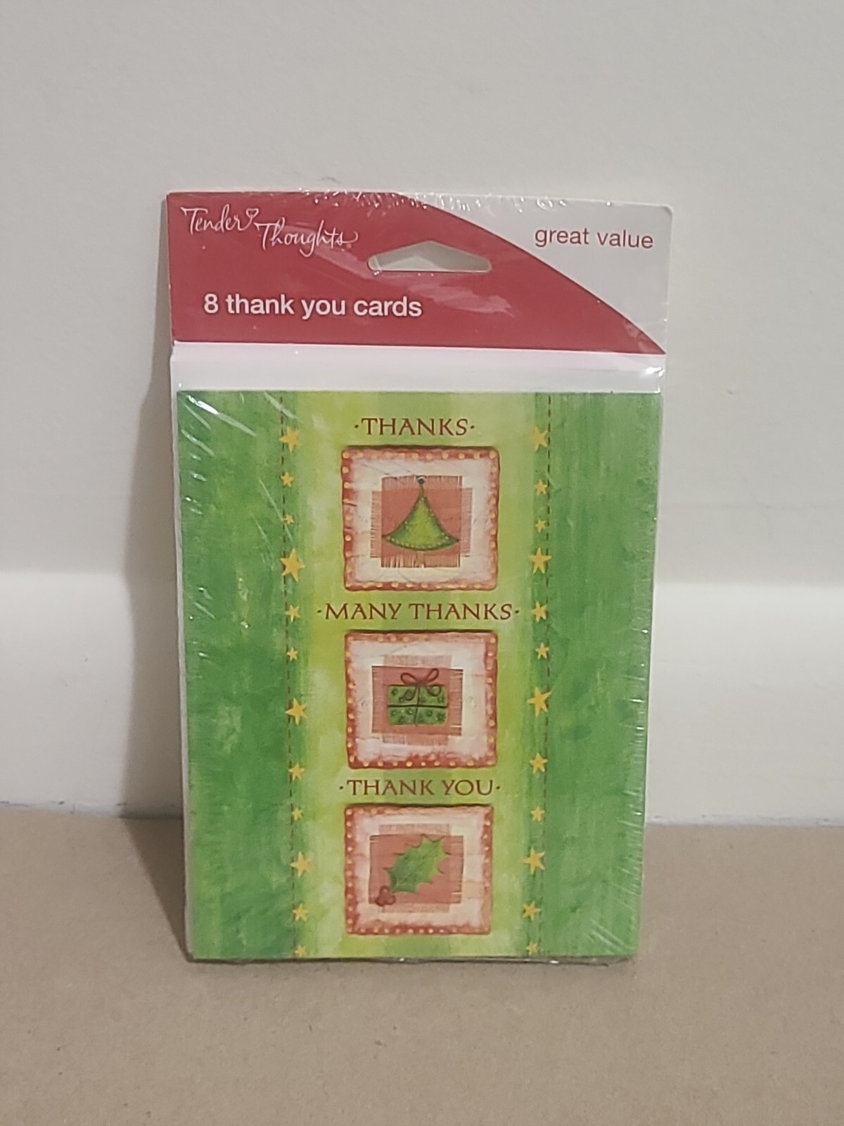 VTG Christmas Thank You Cards Pack of 8 Paper Cards Made In USA eBay