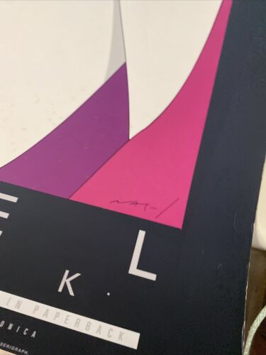 Vintage Patrick Nagel The Book 1981 Santa Monica poster art print 36x24" - Picture 2 of 8