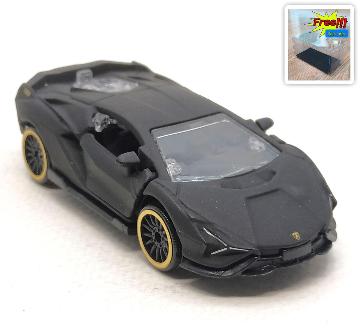 Majorette Lamborghini Sian FKP 37 Matte Black 1:66 (3