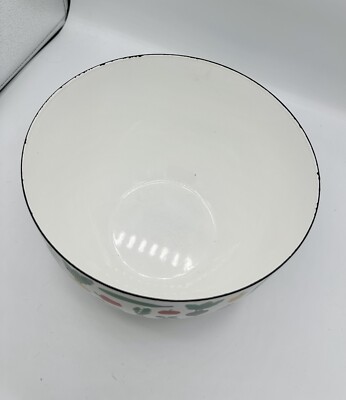 Vintage Kaj Franck Finel Arabia Enamelware Vegetable Fruit Bowl 