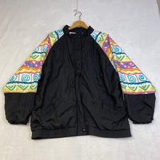 Vintage Mureli Black White Windbreaker Jacket 80s Size Large