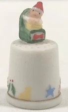 Vintage Enesco Christmas Porcelain Thimble Jack in the Box Collectors