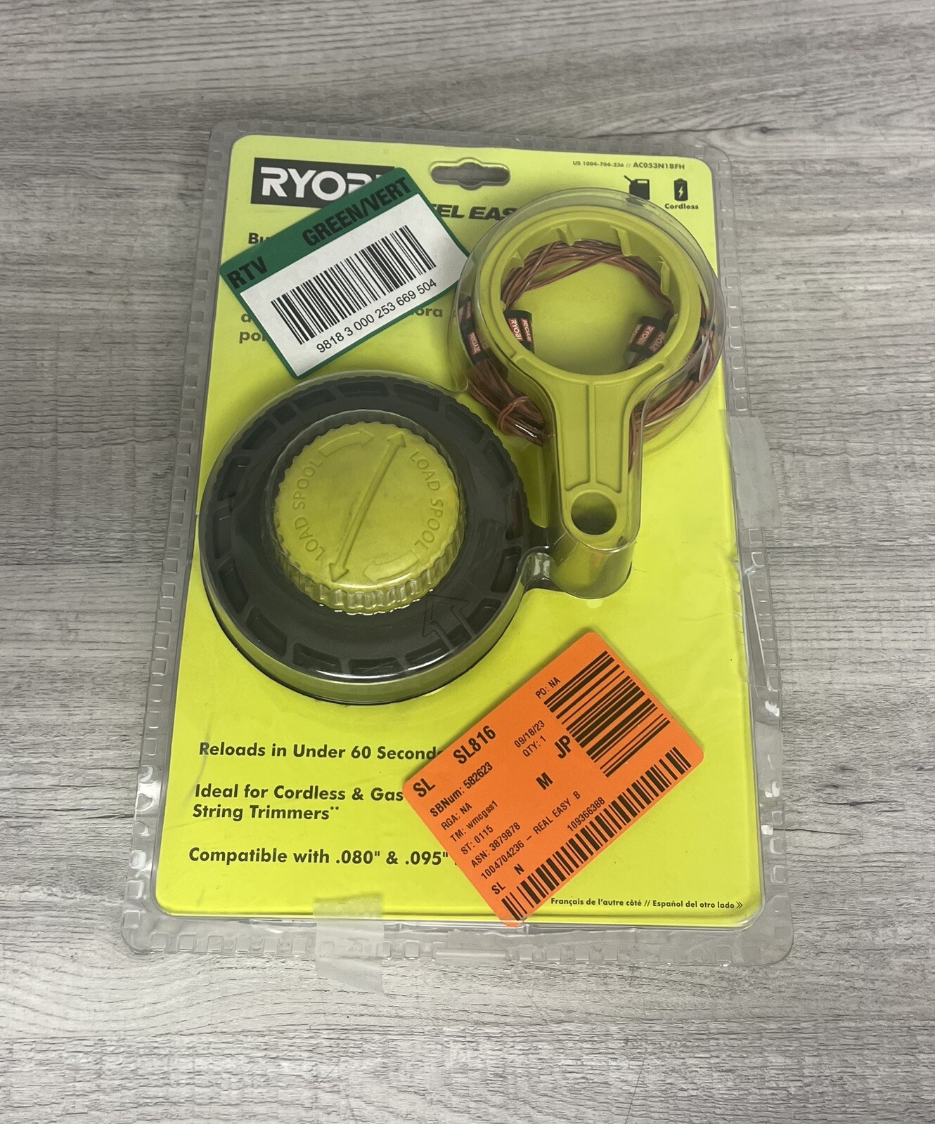 Ryobi Reel Easy+ Bump Feed Head with Speed Winder Green/Black