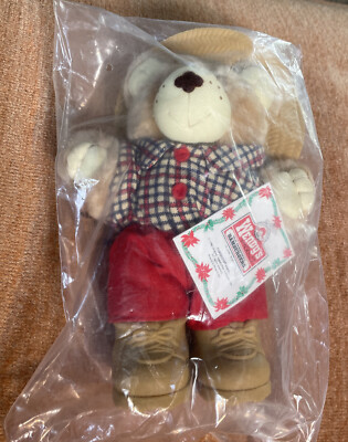 Furskins Teddy Bear Boone 7in Plush Wendys Restaurant 1986 Premium Giveaway Pkg.