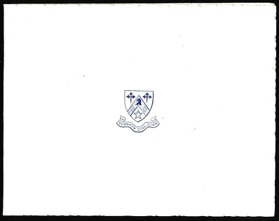 Vintage Christmas Card Newnham College Cambridge Coat Arms 