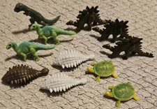 Mini Dinosaur Lot 11 2.5 Inch Tall/Long Dinosaurs