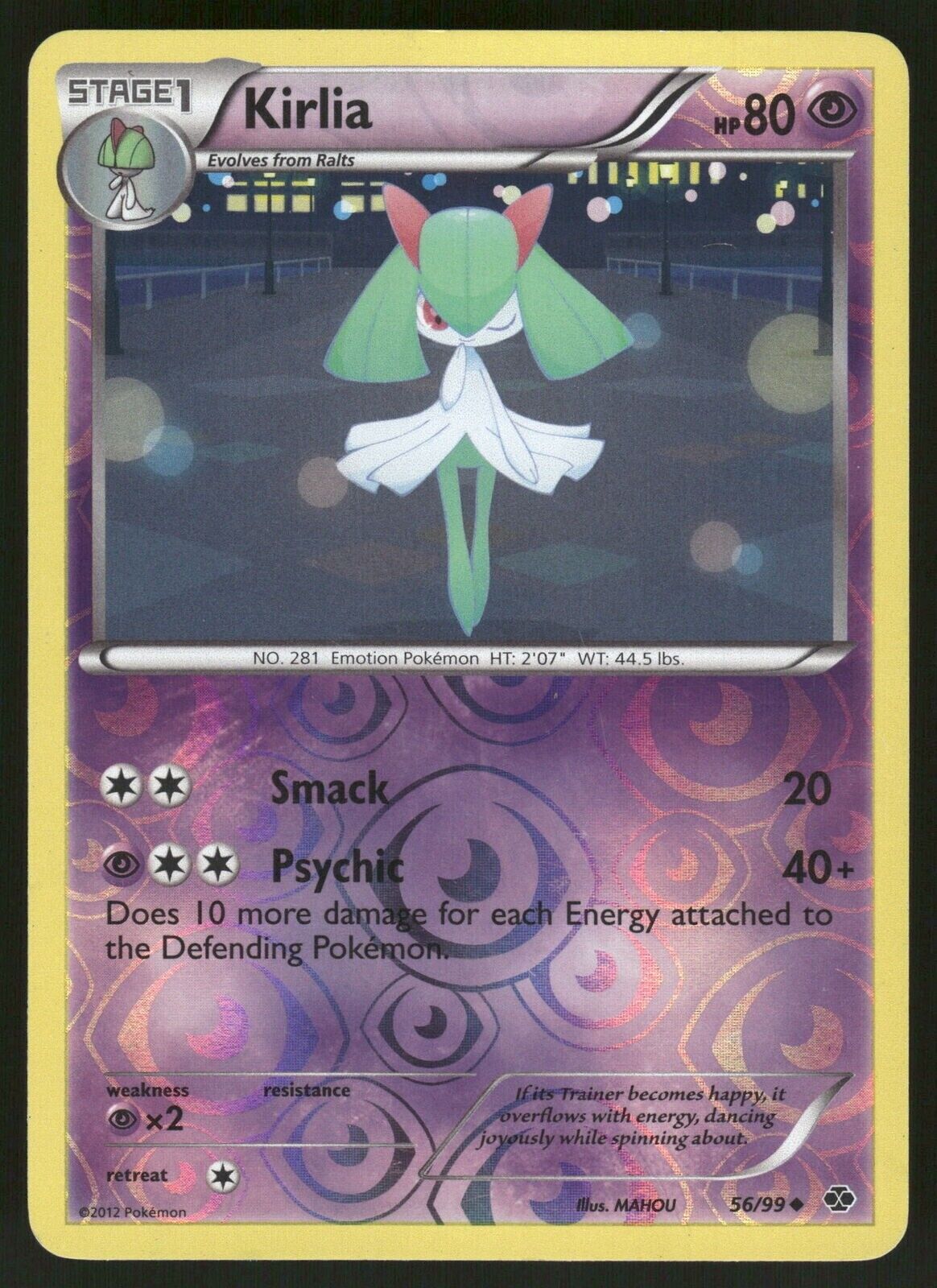 Pokemon - Kirlia - 56/99 - Reverse Holo - Next Destinies - NM/M