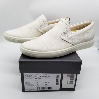 ECCO Women's Soft 7 Slip On Sz 6-6.5 White Slip On Casual Sneakers City Walking