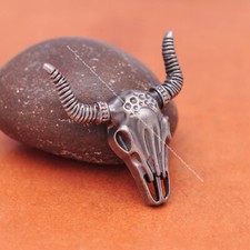 10X Retro Silver Western Longhorn Buffalo Head Leathercraft Belt Saddle Conchos